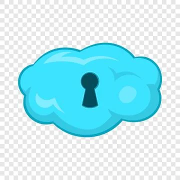 Cloud storage icon, cartoon style 스톡 일러스트