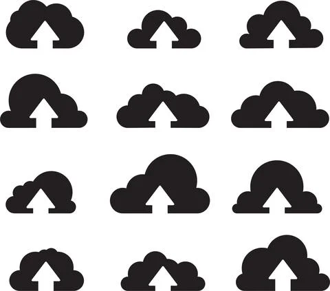 Cloud Storage Icon Collection Stock Illustration
