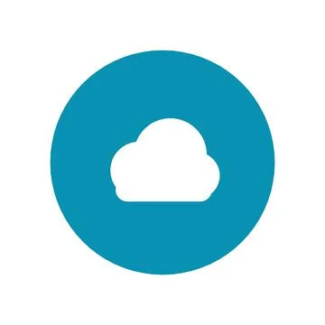 Cloud Storage Icon Color Circle Button Business Finance Symbol Vector Stock Illustration