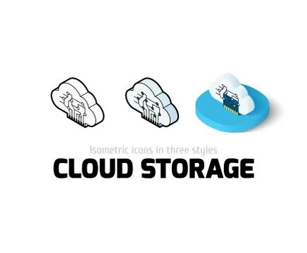 Cloud storage icon in different style Stock Illustration