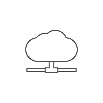 Cloud storage icon. Element for mobile concept and web apps. Thin line icon for Stock Illustration