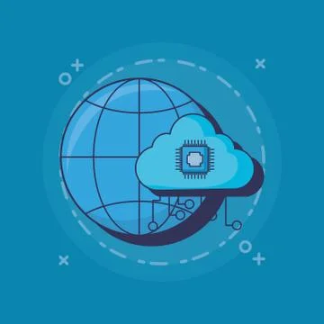 Cloud storage icon Stockillustratie