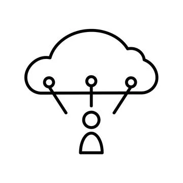 Cloud storage icon. Pictogram for backup. Isolated on white background. イラスト素材