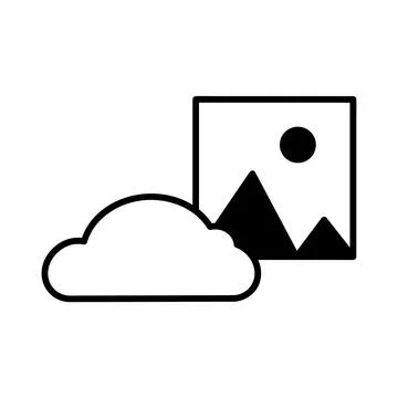 Cloud storage icon. Pictogram for backup. Isolated on white background. Stockillustratie