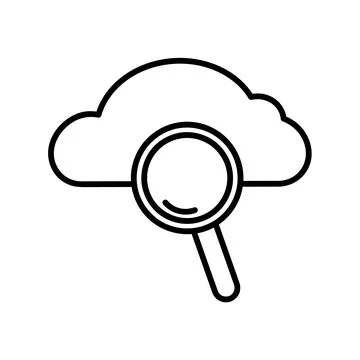 Cloud storage icon. Pictogram for backup. Isolated on white background. Illustrazione stock