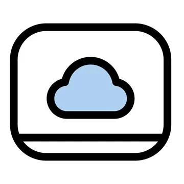 Cloud Storage Icon in Rounded Square Shape Иллюстрация