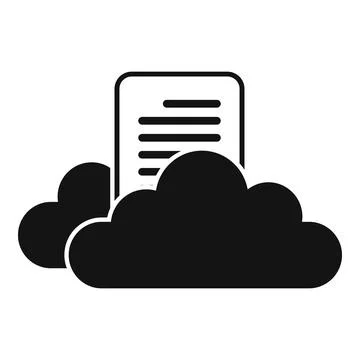 Cloud storage icon simple vector. Data backup Stock Illustration