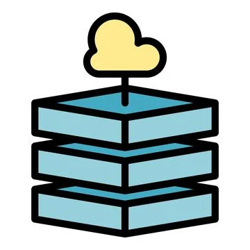 Cloud storage icon vector flat イラスト素材