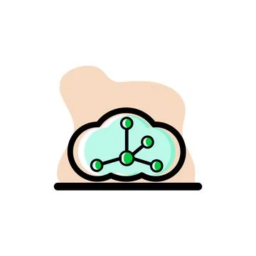 Cloud Storage Icon Vector Illustration Design Stock Illustration