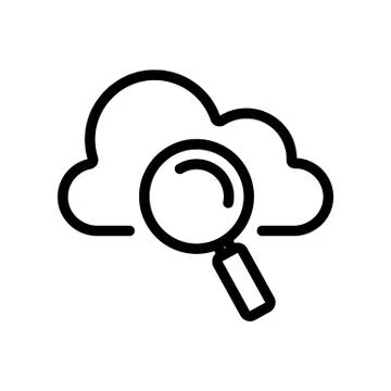 Cloud storage icon vector. Isolated contour symbol illustration 스톡 일러스트