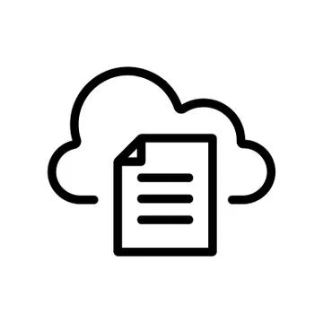 Cloud storage icon vector. Isolated contour symbol illustration Stockillustratie