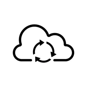 Cloud storage icon vector. Isolated contour symbol illustration 스톡 일러스트