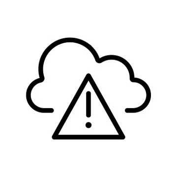 Cloud storage icon vector. Isolated contour symbol illustration 스톡 일러스트
