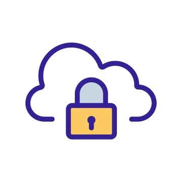 Cloud storage icon vector. Isolated contour symbol illustration Stock Illustration