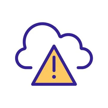 Cloud storage icon vector. Isolated contour symbol illustration Illustrazione stock