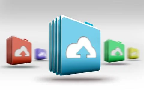 Cloud storage Illustrazione stock