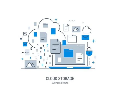 Cloud storage Stock Illustration