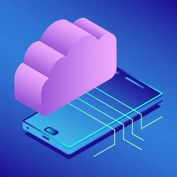 Cloud storage. Stock Illustration
