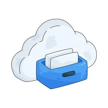 Cloud storage Stock Illustration