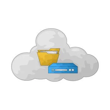 Cloud Storage illustration Stock Illustration