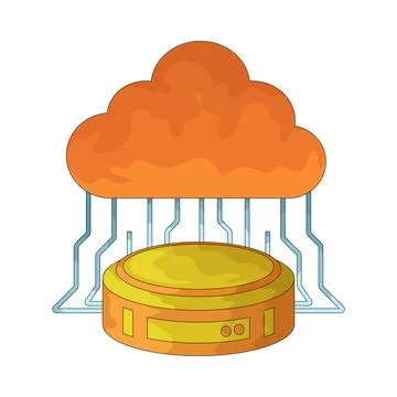 Cloud Storage illustration Stock Illustration
