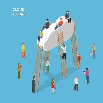 Cloud Storage Isometric Vector Concept Stockillustratie
