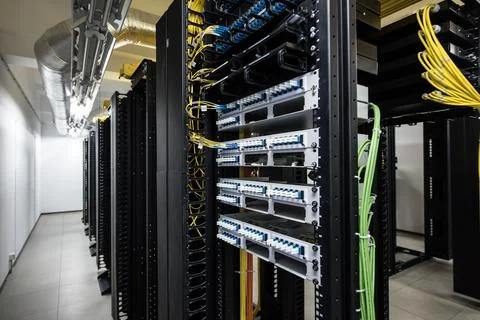 Cloud storage of a large data center Stock Photos