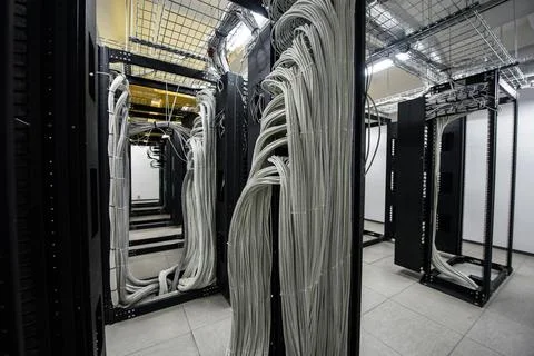 Cloud storage of a large data center Stock Photos