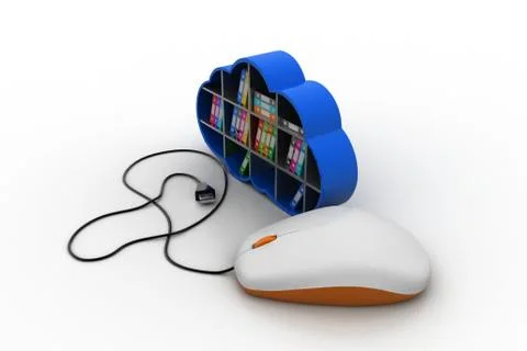Cloud storage for library Free Stock Illustration