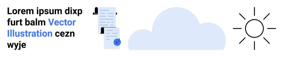 Cloud Storage for Light and Efficient Document Management with Security Stockillustratie