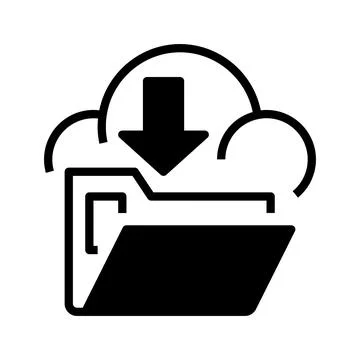Cloud Storage Line Icon, Outline Symbol for File Backup, Digital Archiving,.. Stock Illustration