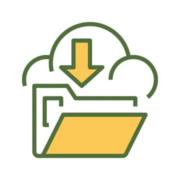 Cloud Storage Line Icon, Outline Symbol for File Backup, Digital Archiving,.. Stock Illustration