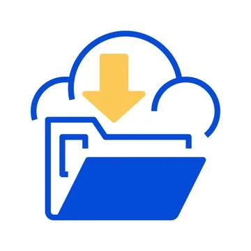 Cloud Storage Line Icon, Outline Symbol for File Backup, Digital Archiving,.. Stock Illustration