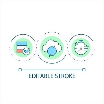 Cloud storage loop concept icon Stock Illustration