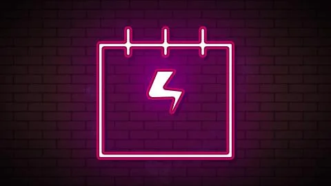 Cloud storage in neon effect mp4 video Illustrazione stock