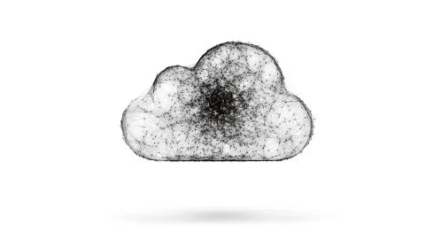Cloud storage, network conception from a plurality of hosts and communication 스톡 일러스트