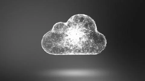 Cloud storage, network conception from a plurality of hosts and communication 스톡 일러스트