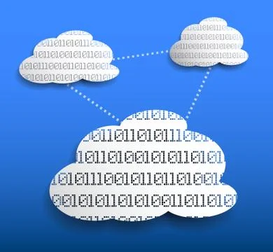 Cloud storage or cloud computing concept Stock Illustration