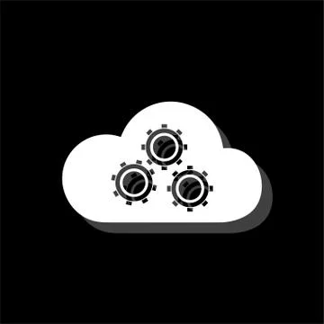 Cloud storage preferences icon flat イラスト素材