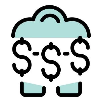 Cloud storage protecting money, secure online banking and finance, data pro.. Illustrazione stock