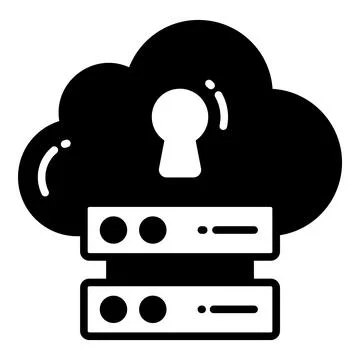 Cloud Storage Protection and security vector icons set cyber computer netwo.. イラスト素材
