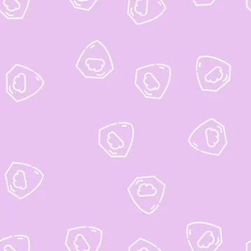 Cloud storage protection shield line vector seamless pattern Illustrazione stock