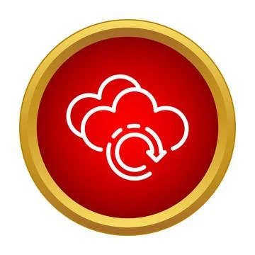 Cloud storage refreshing data icon for digital service イラスト素材