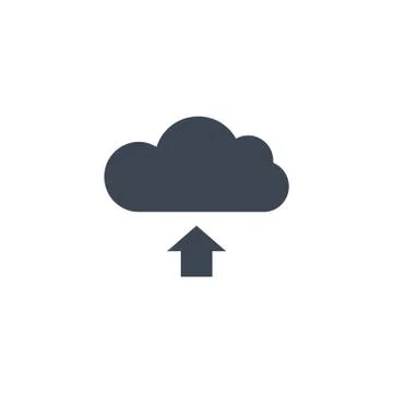 Cloud Storage related vector glyph icon. 스톡 일러스트