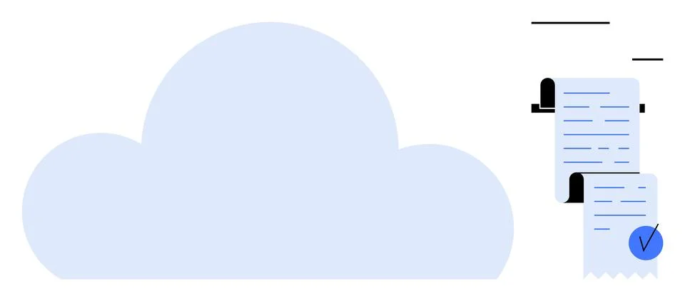 Cloud Storage for Secure Document Management and Verification イラスト素材