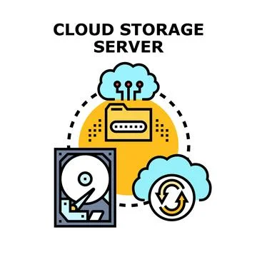 Cloud storage server concept vector illustration Stock Illustration