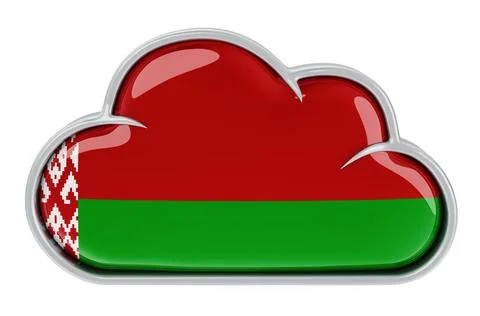 Cloud storage service in Belarus, 3D rendering Cloud storage service in Be... 写真素材