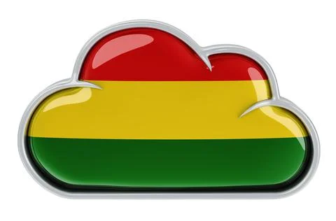 Cloud storage service in Bolivia, 3D rendering Stock Illustration