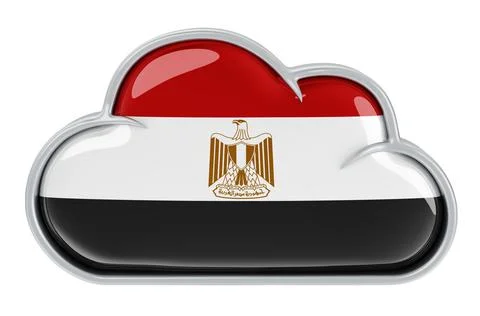 Cloud storage service in Egypt, 3D rendering Stock Illustration
