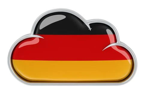 Cloud storage service in Germany, 3D rendering Cloud storage service in Ge... Stockfoto's